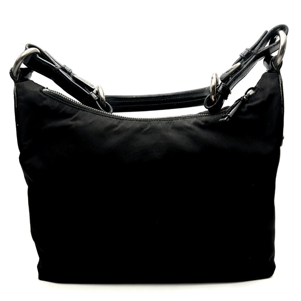 Prada Tessuto Nylon & Leather Bag with Grommet Embellishment - Picture 2 of 16